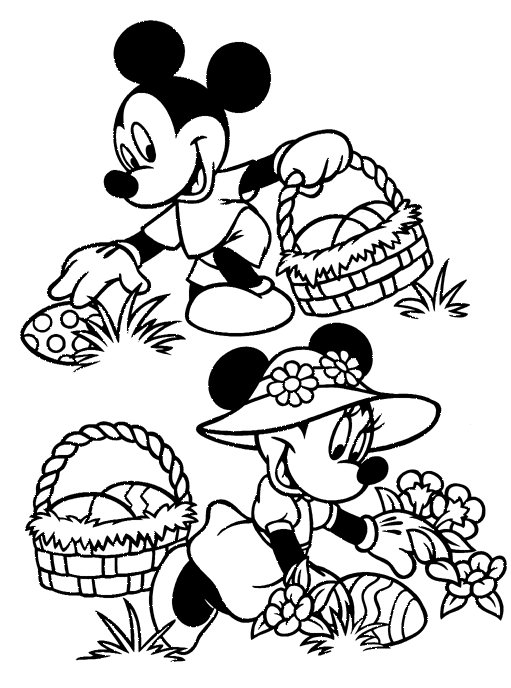 Kidsnfun Kleurplaat Pasen met Disney Pasen met Disney